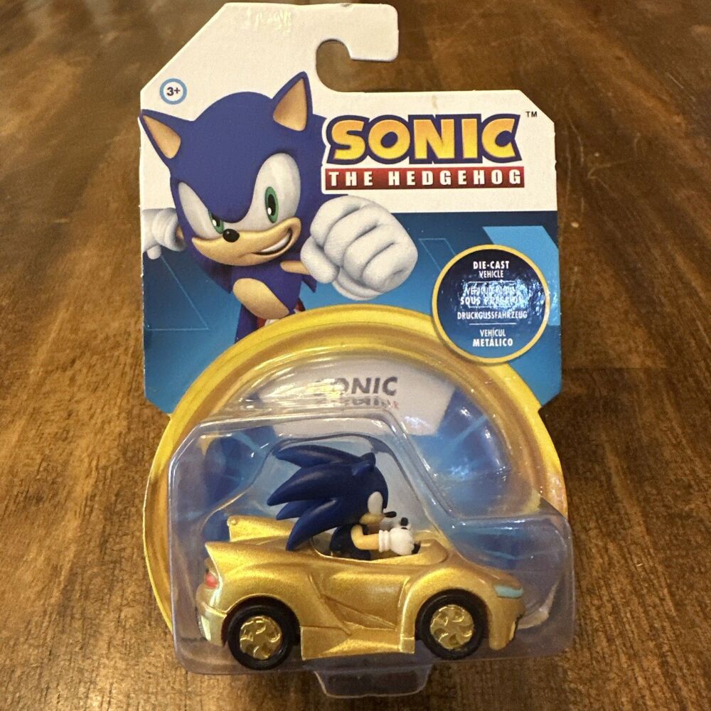 Sonic the Hedgehog Sonic Speed Star Gold Diecast Vehicle Jakks Pacific NEW